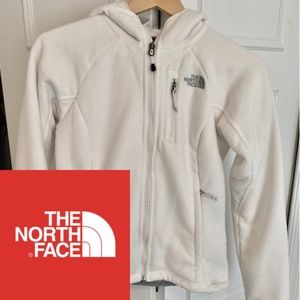 North Face cozy white fleece jacket XS